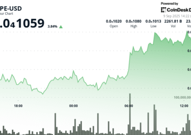 PEPE enregistre une hausse de 10 % en une semaine, surpassant Bitcoin et d’autres grandes…